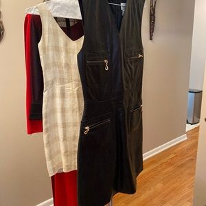 Leather jumper dress